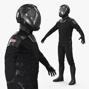 Sci Fi Astronaut Suit Dark Black 3D model