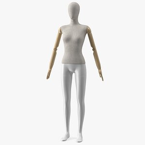 3D Flexible Female Mannequin Rigged model