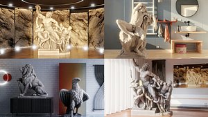 100plus Scaned Famous Statues in Rome 3d models Pack 1