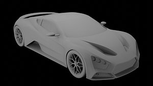 3D model 2009 Zenvo St1 High Detail Sports Car 3D Model Clean Topology Game-Ready Uv-Unwrapped