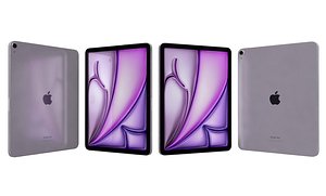 3D Apple iPad Air 13 2024 Purple model