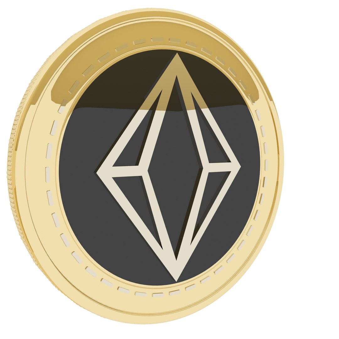 DEXTER Cryptocurrency Gold Coin 3D TurboSquid 1849072