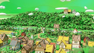 3D Slavic town model