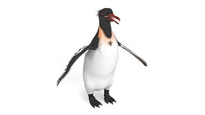 Anthropornis giant penguin prehistoric penguin paleontology 3D modelrigged PBR extinct anima