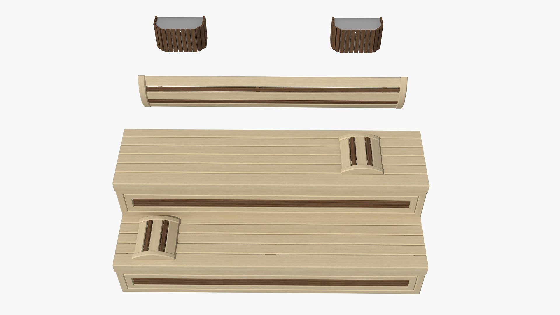 3d Sauna Bench Turbosquid 1706030