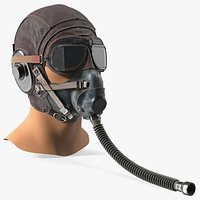 Worn Helmet with Oxygen Mask on Mannequin