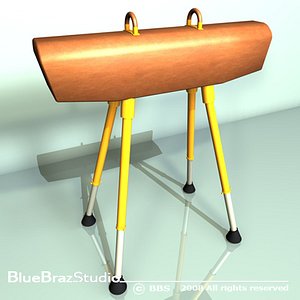 gymnastics pommel horse 3d model