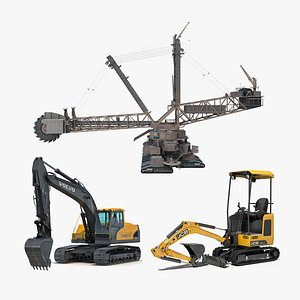 3D Excavators Collection 2 model