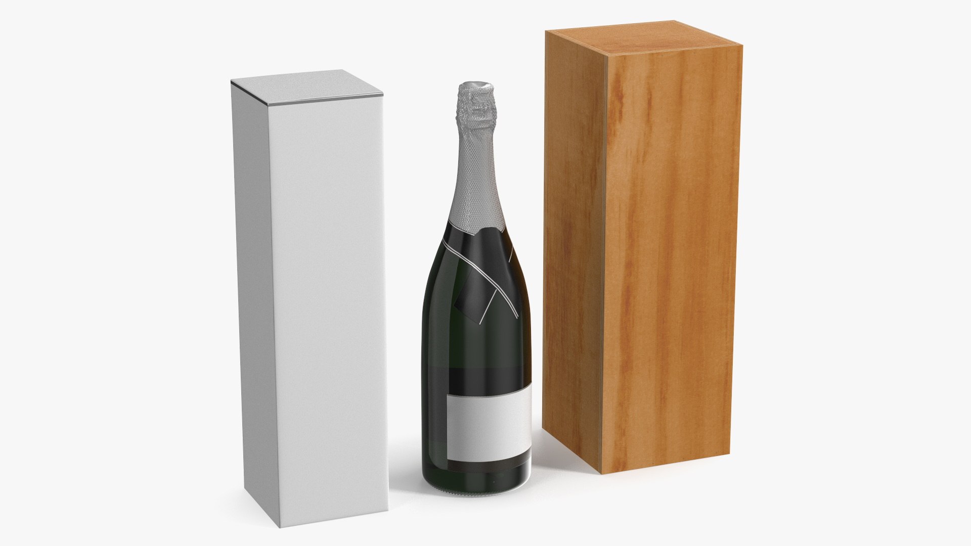 Champagne Unpacked 3D model preview