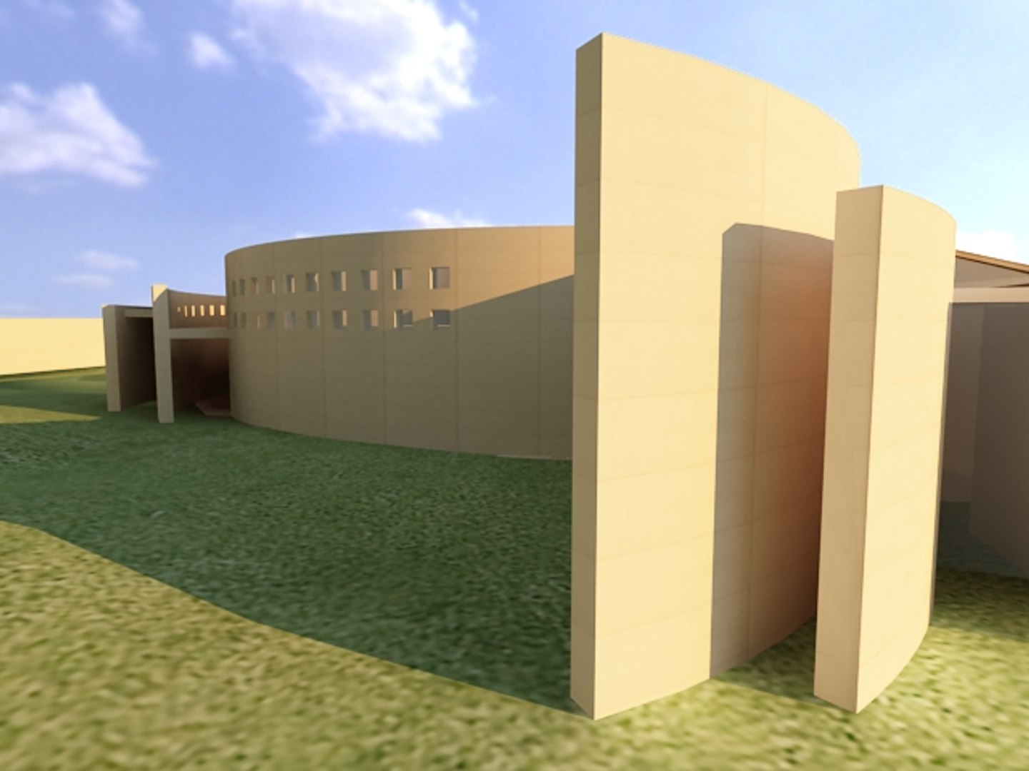 c4d modern house