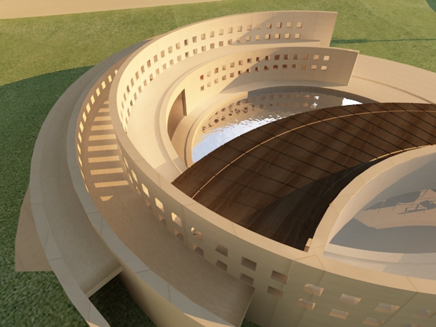 c4d modern house