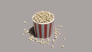bursting popcorns 3D model