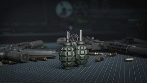 3D Game Ready F1 Grenade VR  AR  low-poly 3d model model