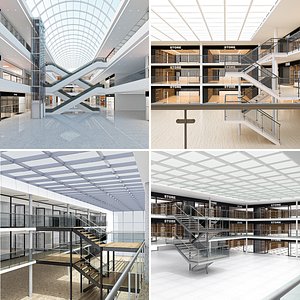 3D Mall interiors collection model