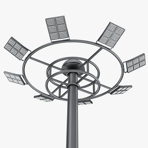 3D Airport Lighting Mast model