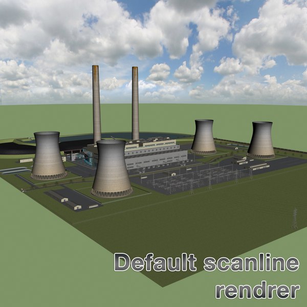 coal power plant 3d model