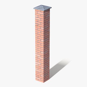3D brick pillar column