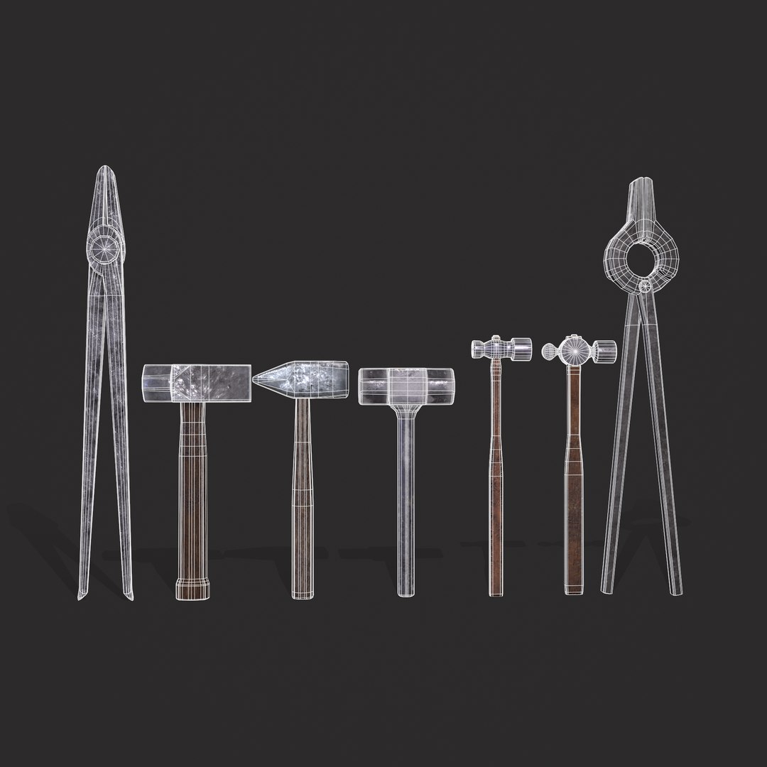 3D Blacksmith Tool Set https://p.turbosquid.com/ts-thumb/rY/jlo754/HA/2/png/1642549304/1920x1080/fit_q87/b1bf0e449663c309763adb8bdbd5585957f73e98/2.jpg
