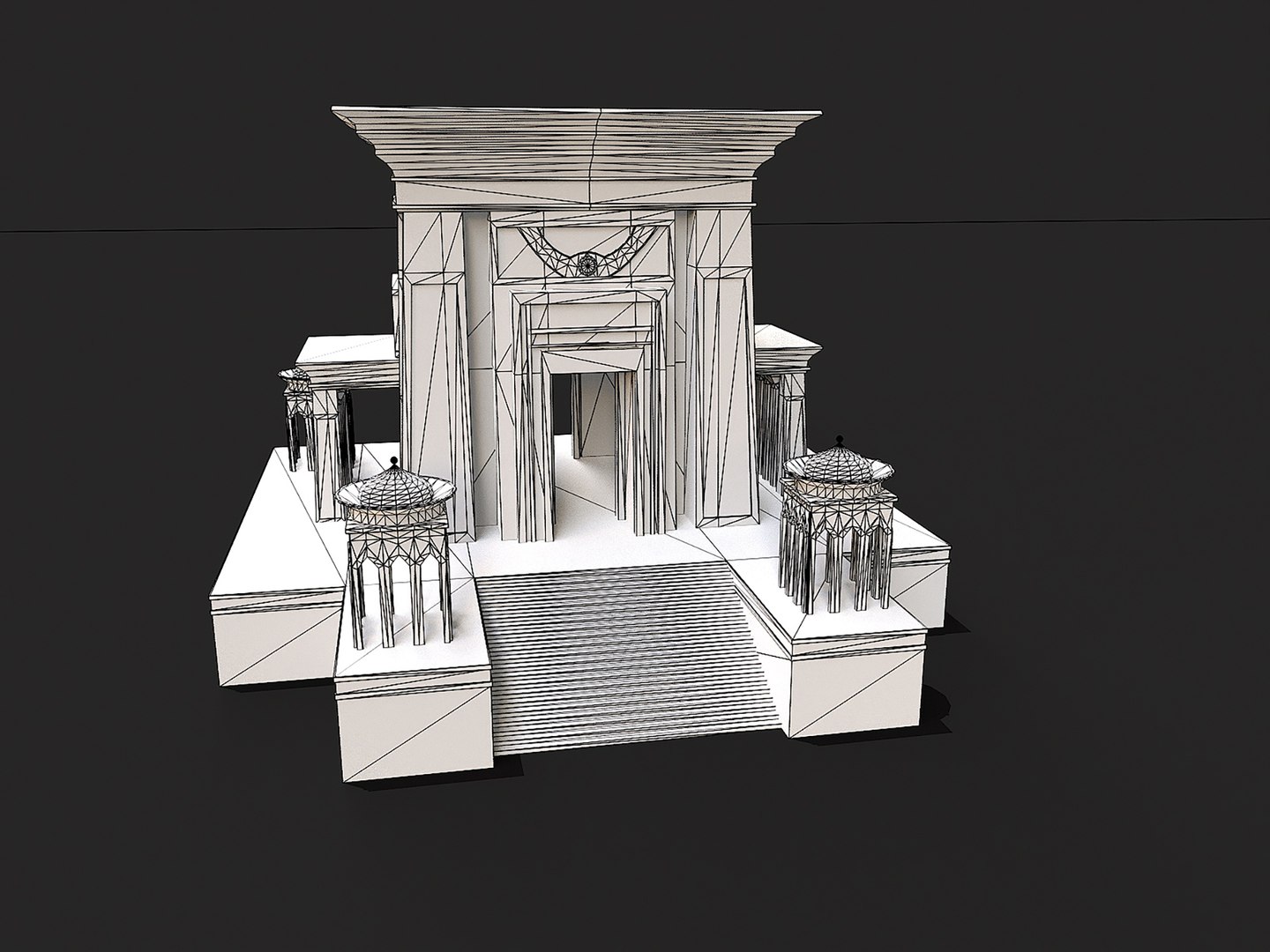 Egypt Desert Clay Utility Buildings Houses Pyramids Collection 3D ...