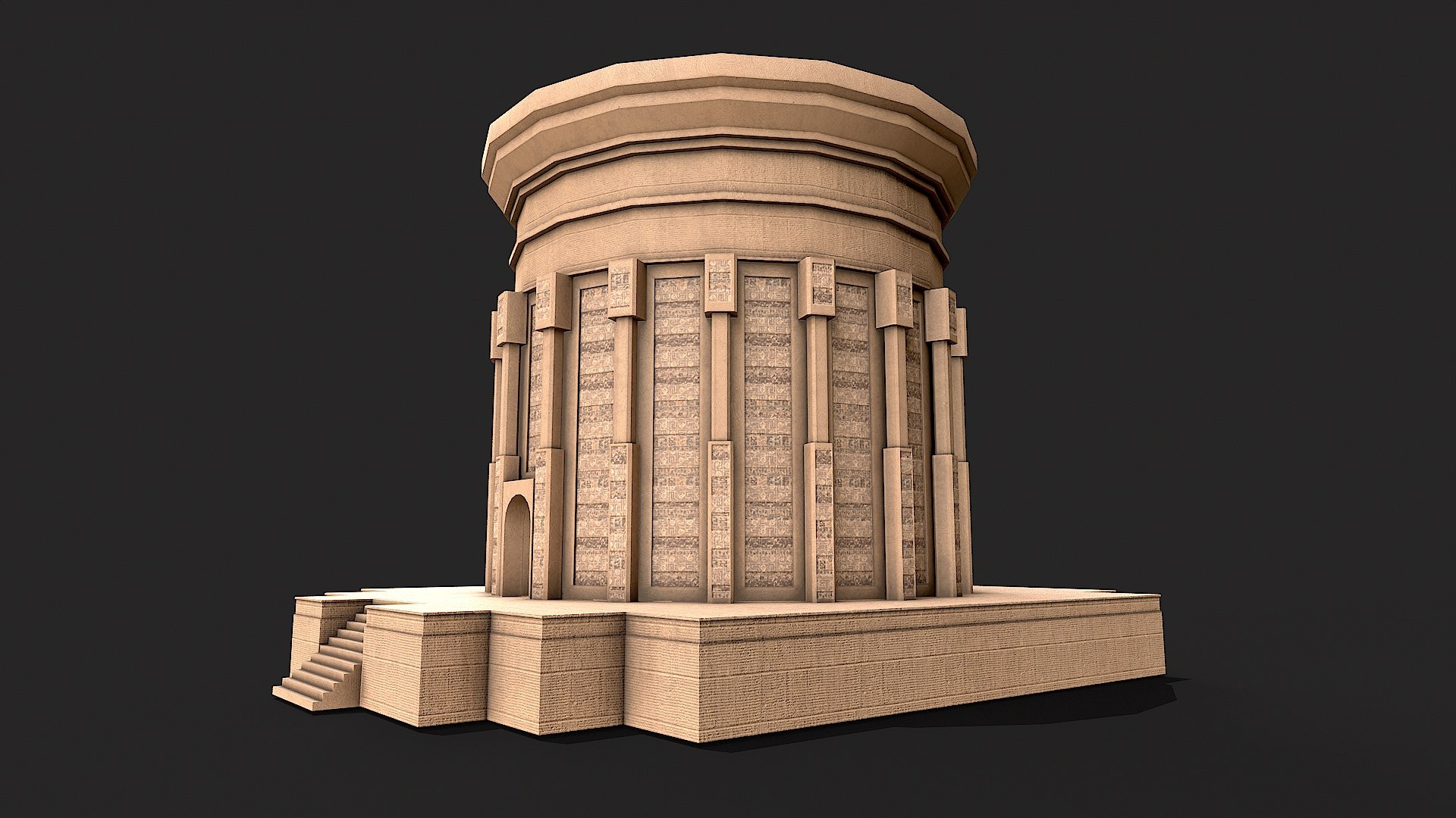 Egypt Desert Clay Utility Buildings Houses Pyramids Collection 3D ...