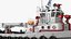 3D LNG Carrier with Tugboat Escort on Water