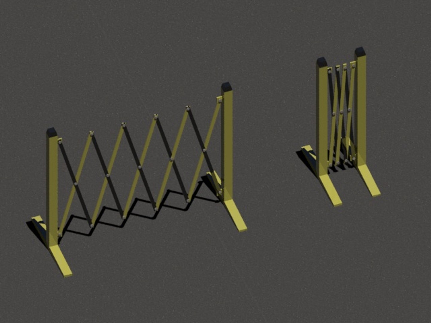 3dsmax Concertina Barrier