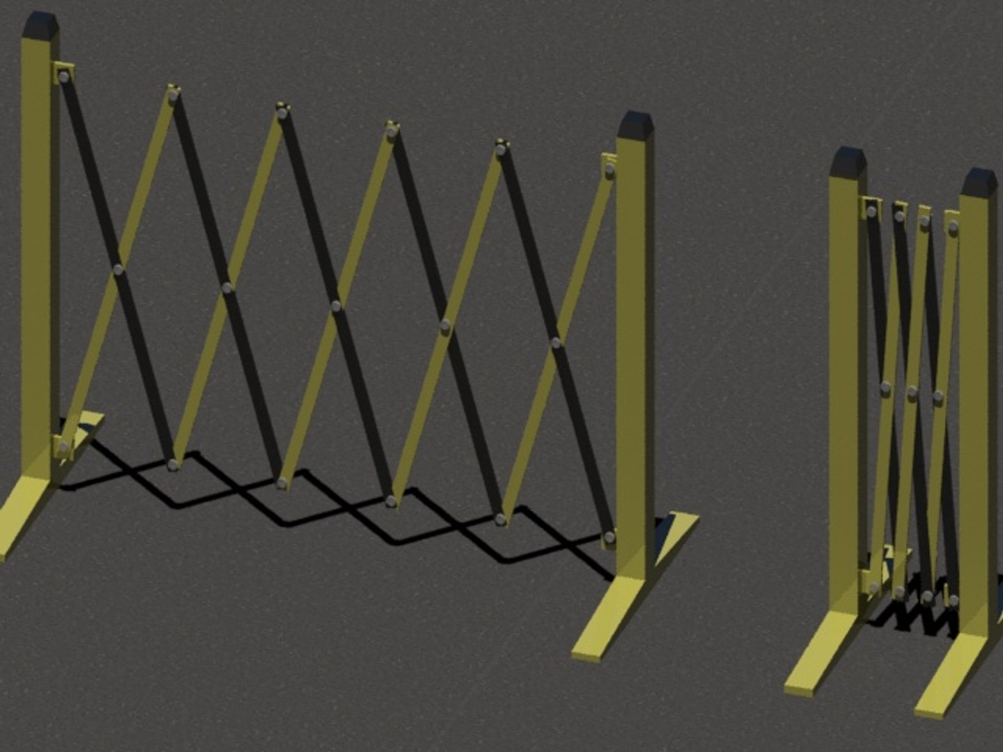 3dsmax Concertina Barrier