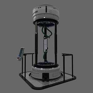 3D Sci-Fi Capsule Cloning Chamber Device Asset