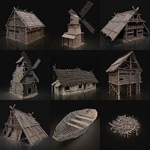 buildings viking 3D model
