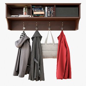 wall shelf clothes 3D