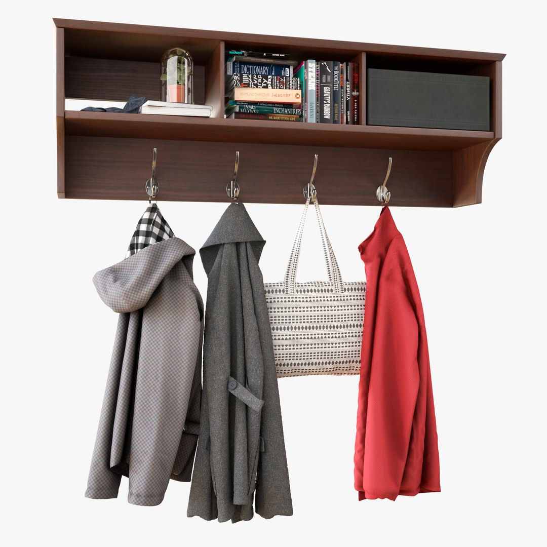 Wall Shelf Clothes 3D TurboSquid 1243595