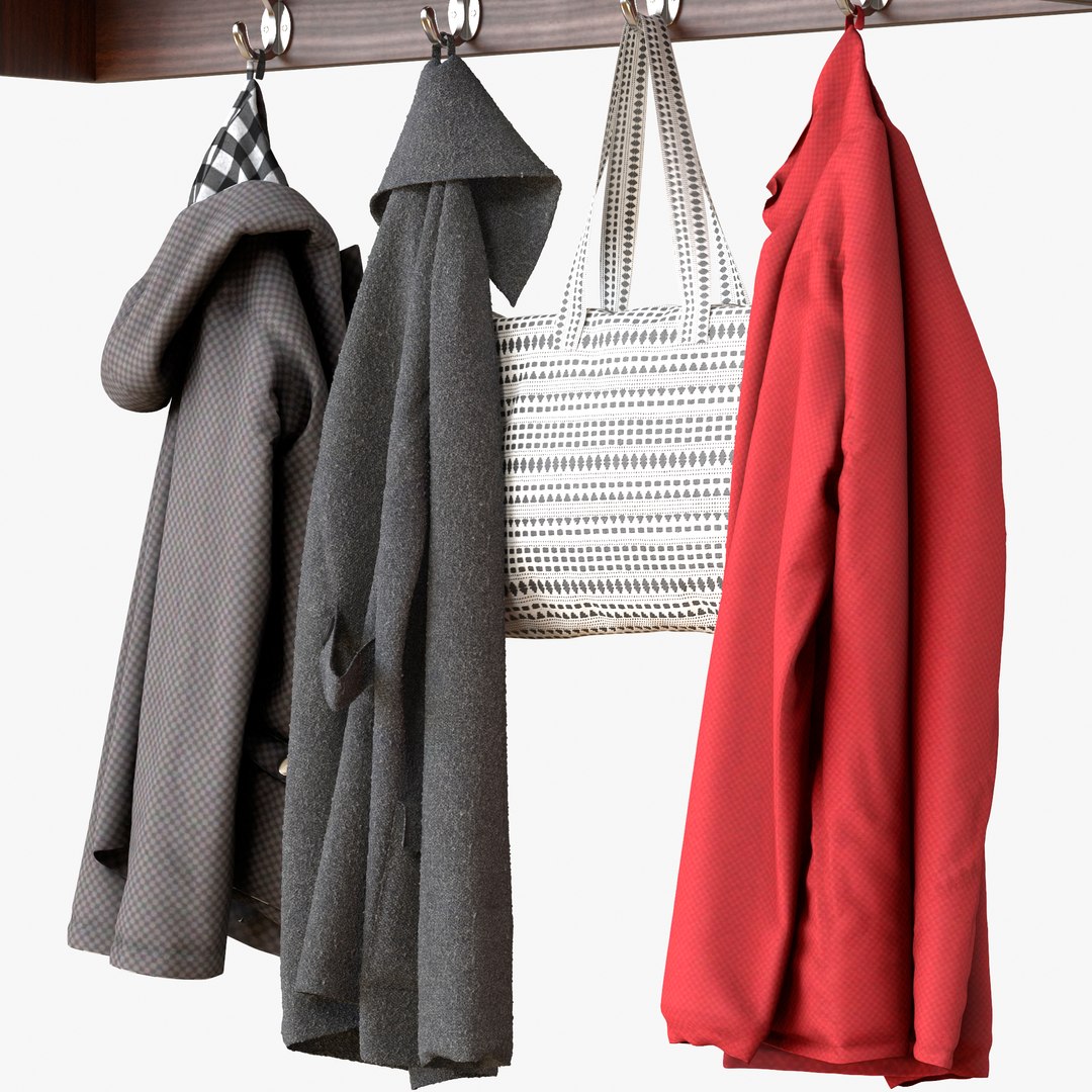 Wall Shelf Clothes 3D TurboSquid 1243595