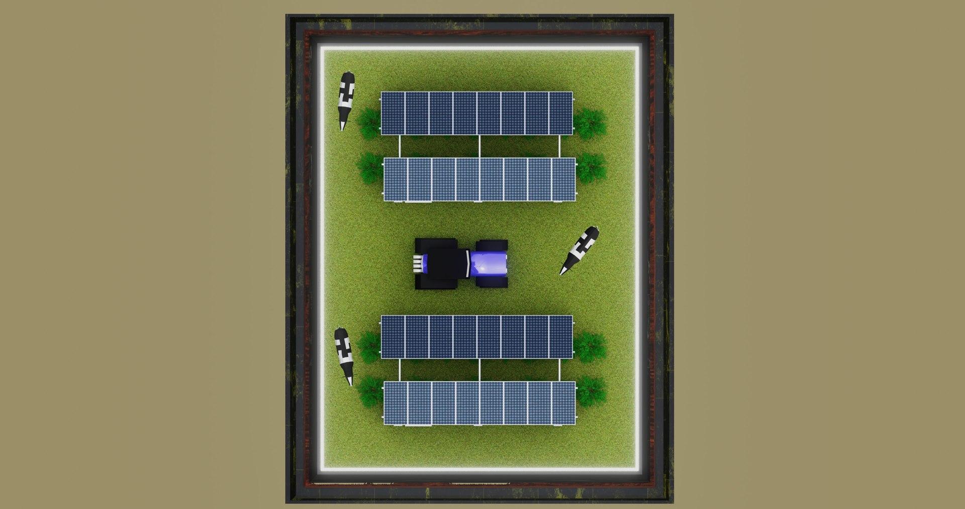 Agricultural Solar Energy Type-2 Table 2x2x8 Diorama Model - TurboSquid ...
