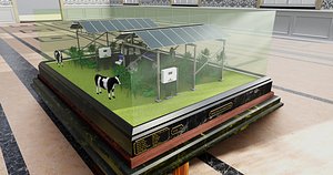 Agricultural Solar Energy Type-2 Table 2x2x8 Diorama model