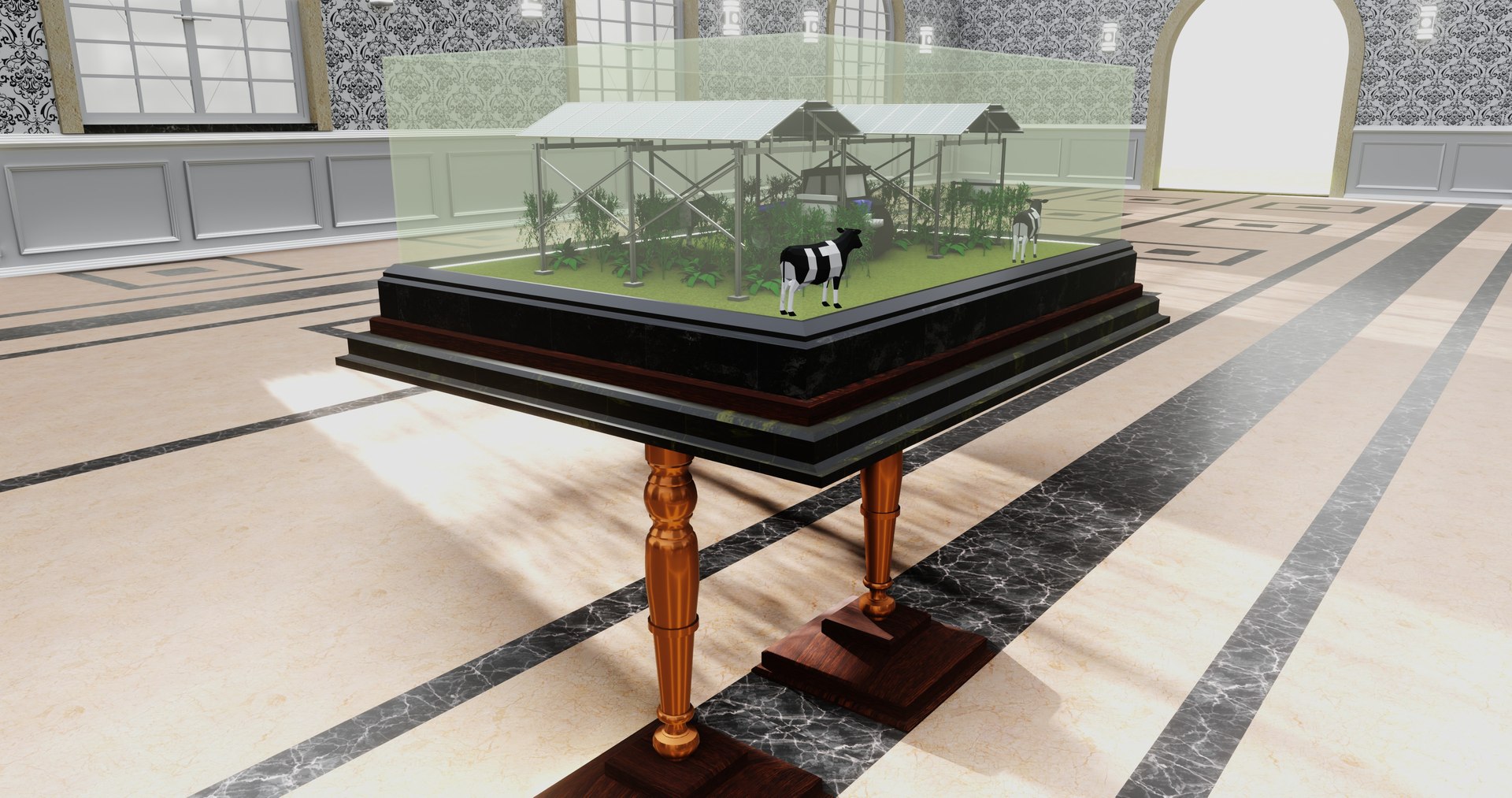 Agricultural Solar Energy Type-2 Table 2x2x8 Diorama Model - TurboSquid ...