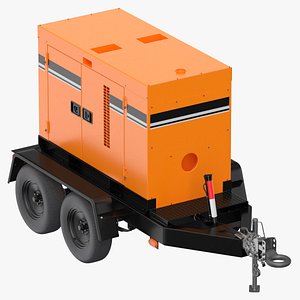 Generator Trailer Clean and Dirty 3D model
