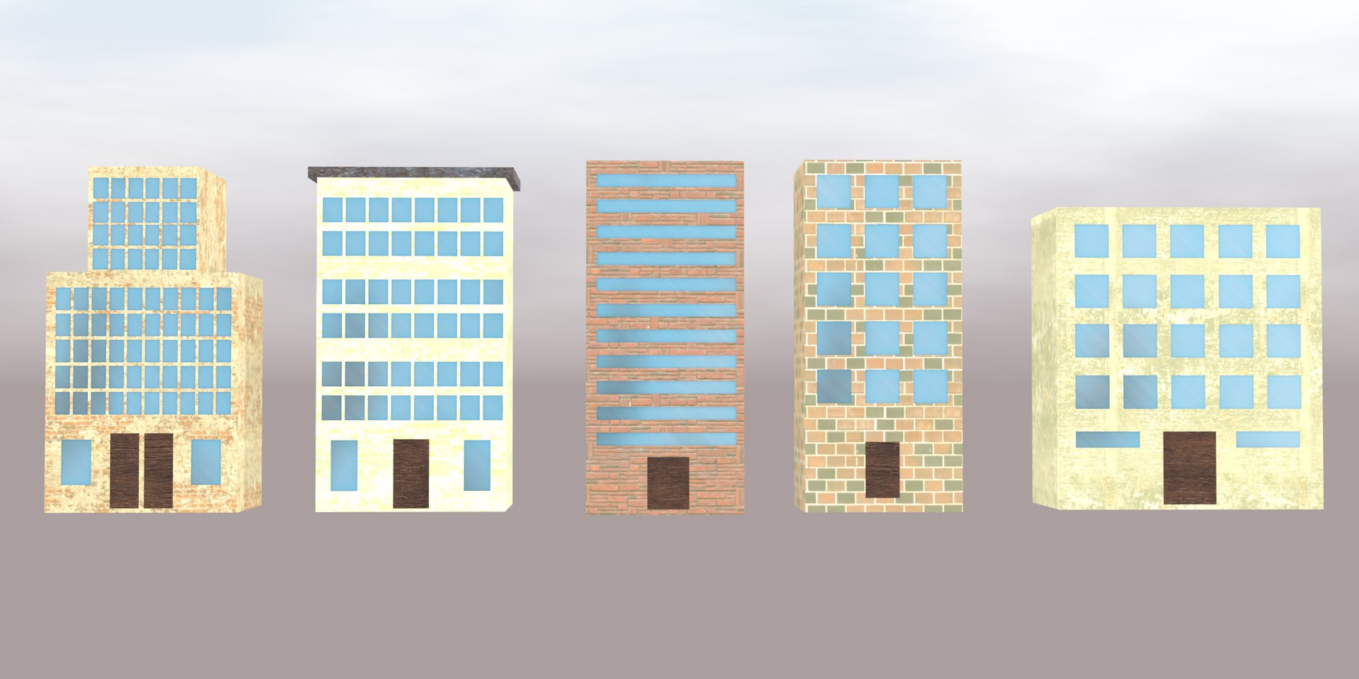 LOW POLY BUILDINGS - 15 BUILDINGS 3D model - TurboSquid 1782242