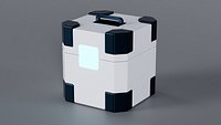 Low poly sci-fi Medical Lab crate box 3D Model StemCell UV 4K PBR Textures