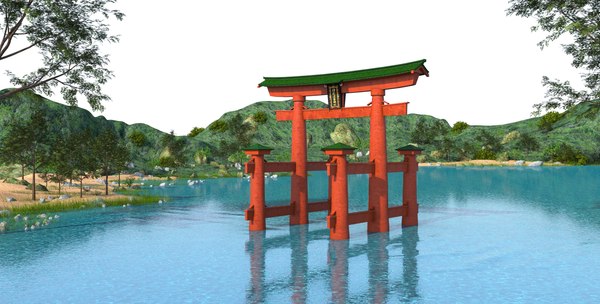 HIRO YAMAGATA 　シルクスクリーン厳島神社鳥居 日本のエッセンス宮島 MIYAJIMA 宮島（日本のエッセンス）|HIRO YAMAGATAヒロ ヤマガタ