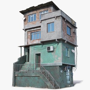 3D model Old Rio Favela House