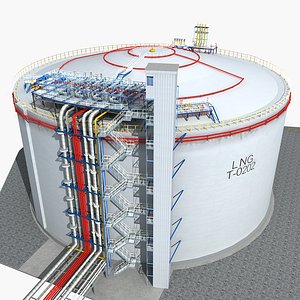 lng storage tank 3D model