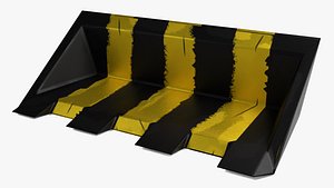 Low Poly Backhoe Digger Plow Bucket