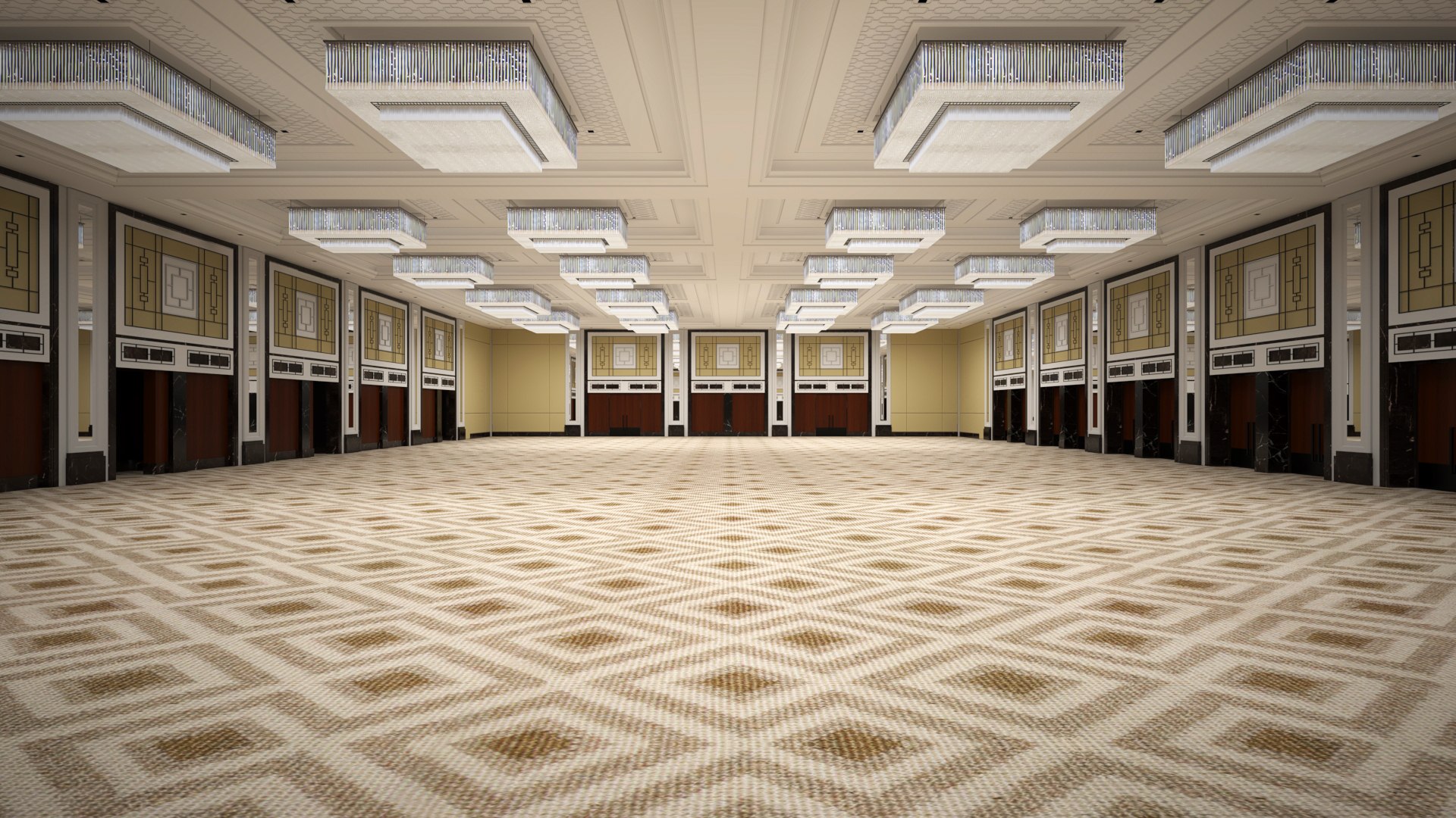 3D Model Hilton Bomonti Ballroom - TurboSquid 2143629