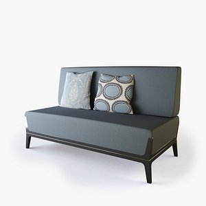 3d modern booth restaurants model