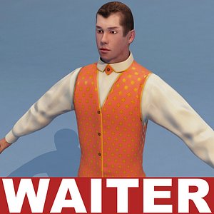 waiter games modelled 3d 3ds