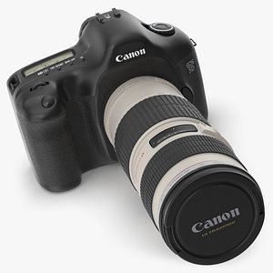 canon 5d camera 70-200mm 3D model