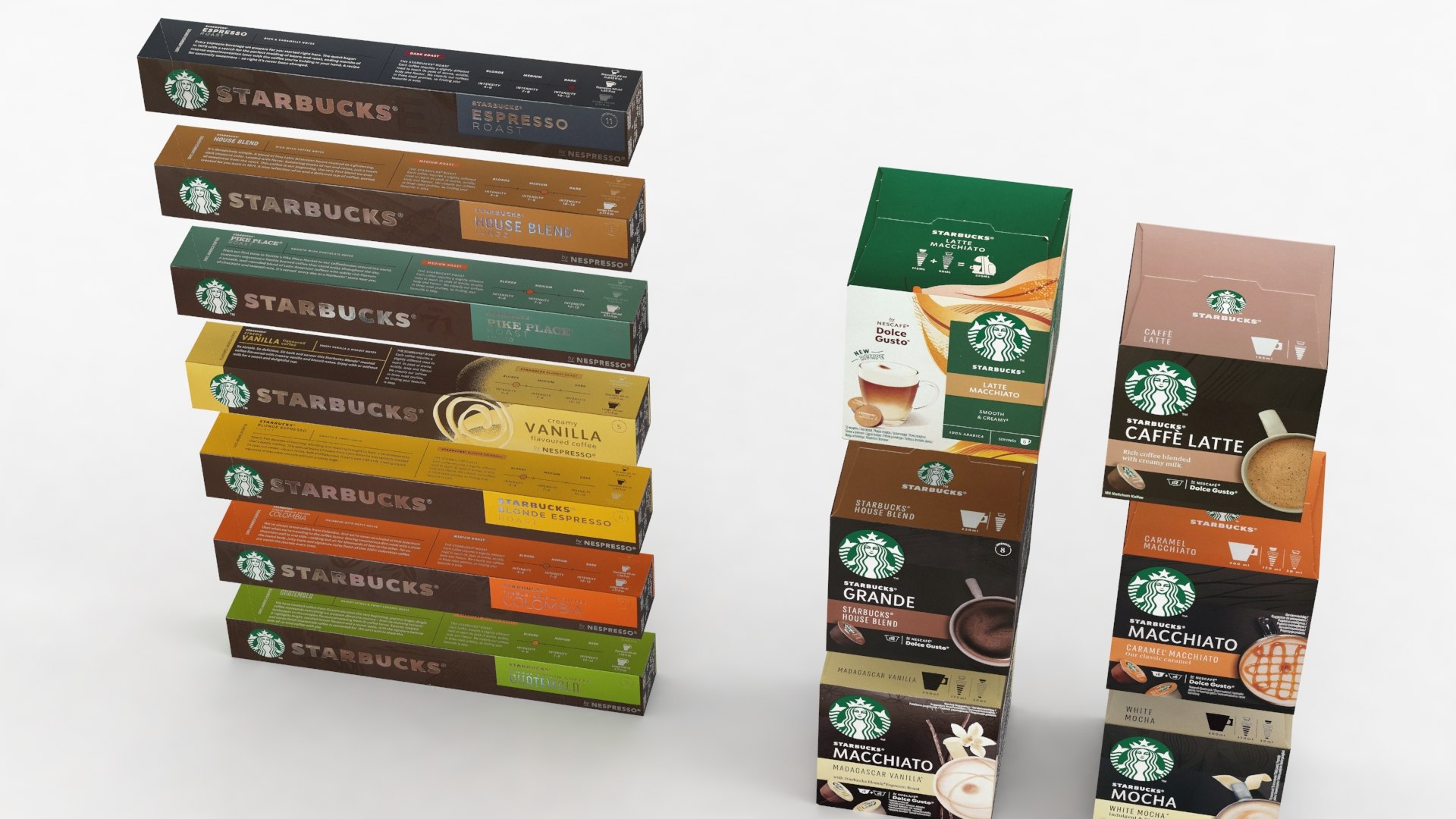 3D Starbucks Coffee Capsule Boxes Collection 2023 Model TurboSquid