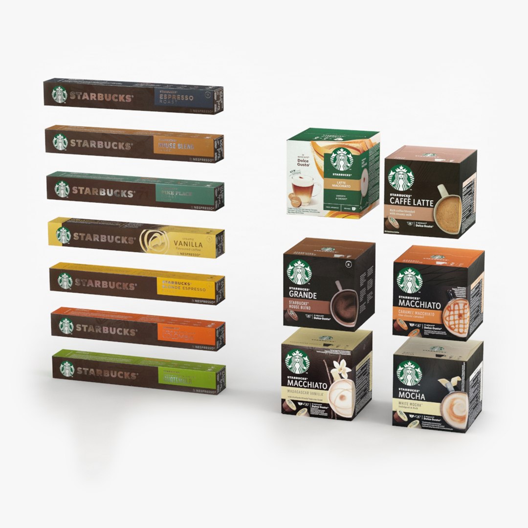 3D Starbucks Coffee Capsule Boxes Collection 2023 Model TurboSquid