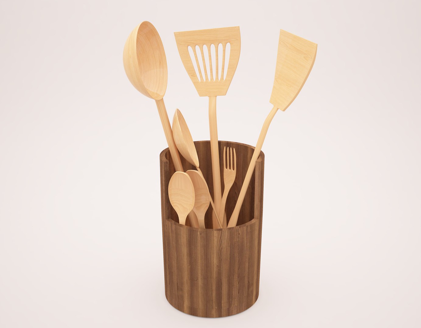 Kitchen spatula set 3D model