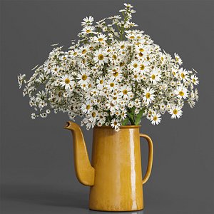 3D model bouquet01-chamomile